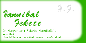 hannibal fekete business card